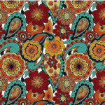 retro paisley pattern